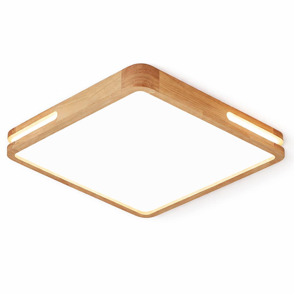 Plafonnier Bois Rond LED Ultra Plat