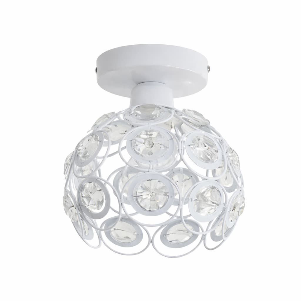 Plafonnier Cristal Blanc Moderne E27