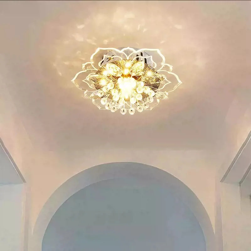 Plafonnier Cristal Fleur Moderne LED 20 cm