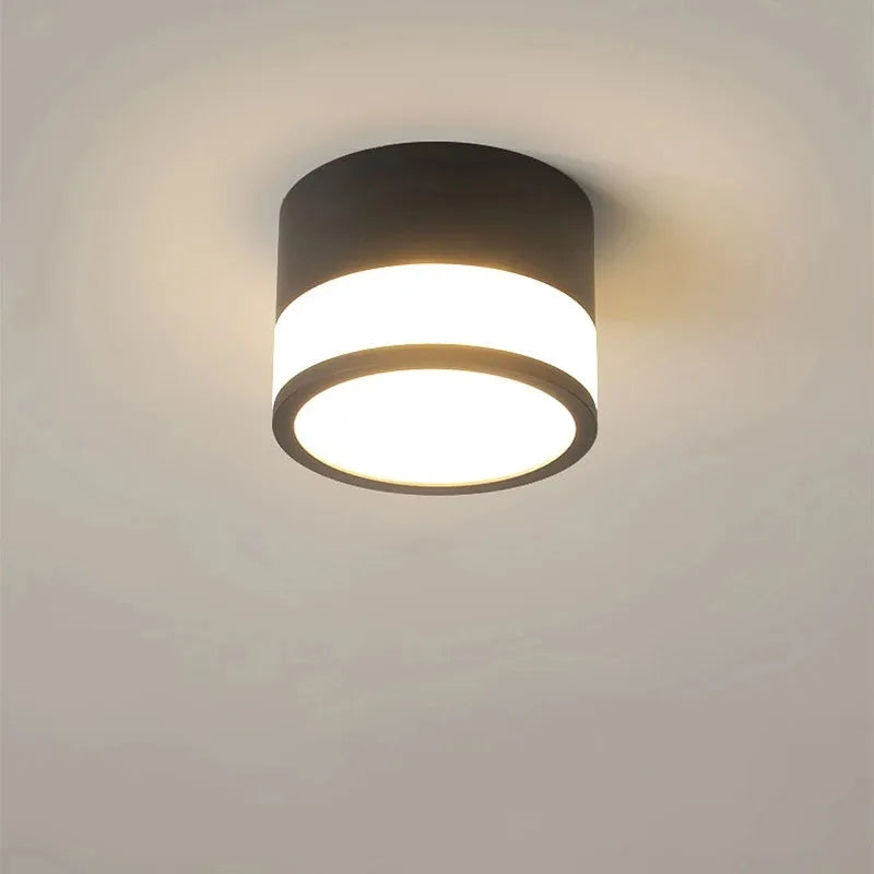 Plafonnier LED Carré Minimaliste Noir 10W