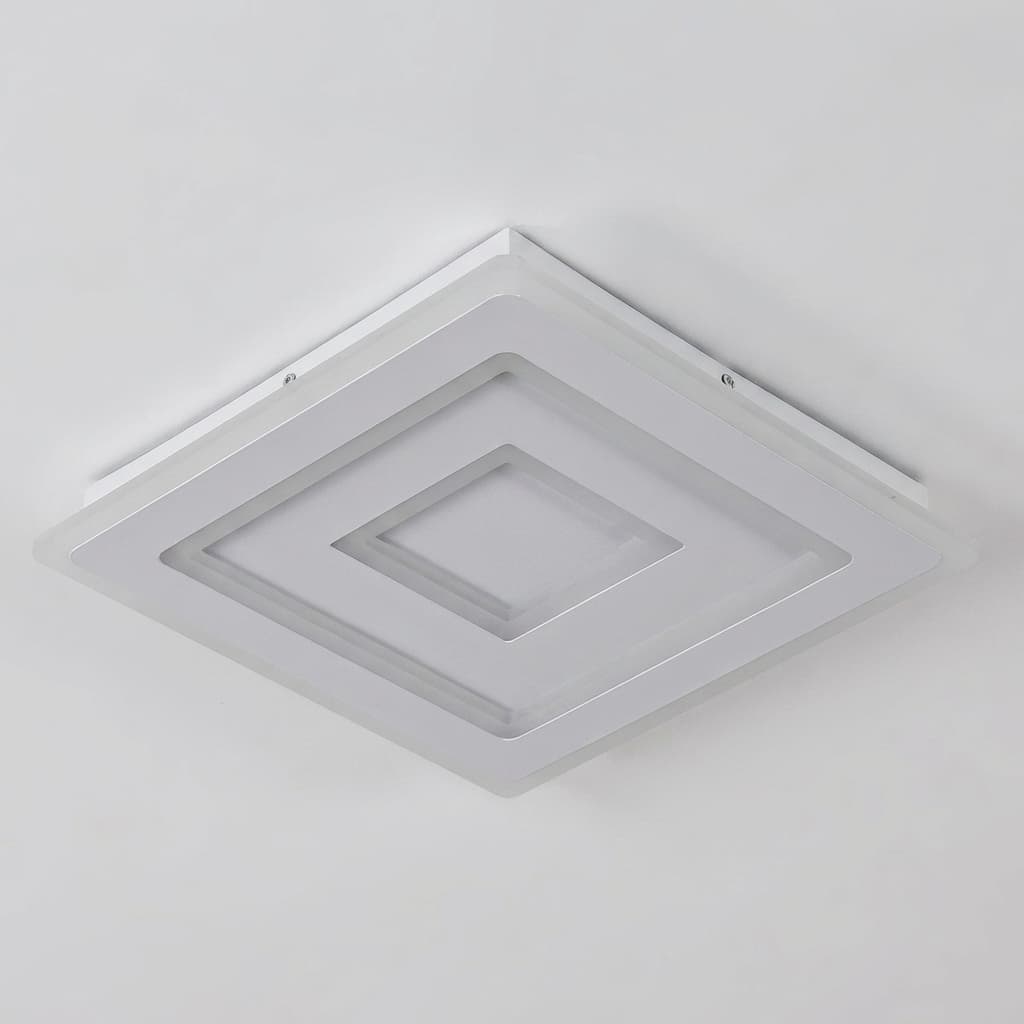 Plafonnier LED Carré Moderne Blanc 52W