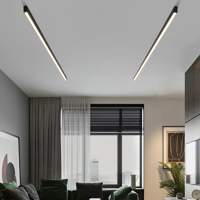Plafonnier LED Linéaire Aluminium 53 cm Design Moderne