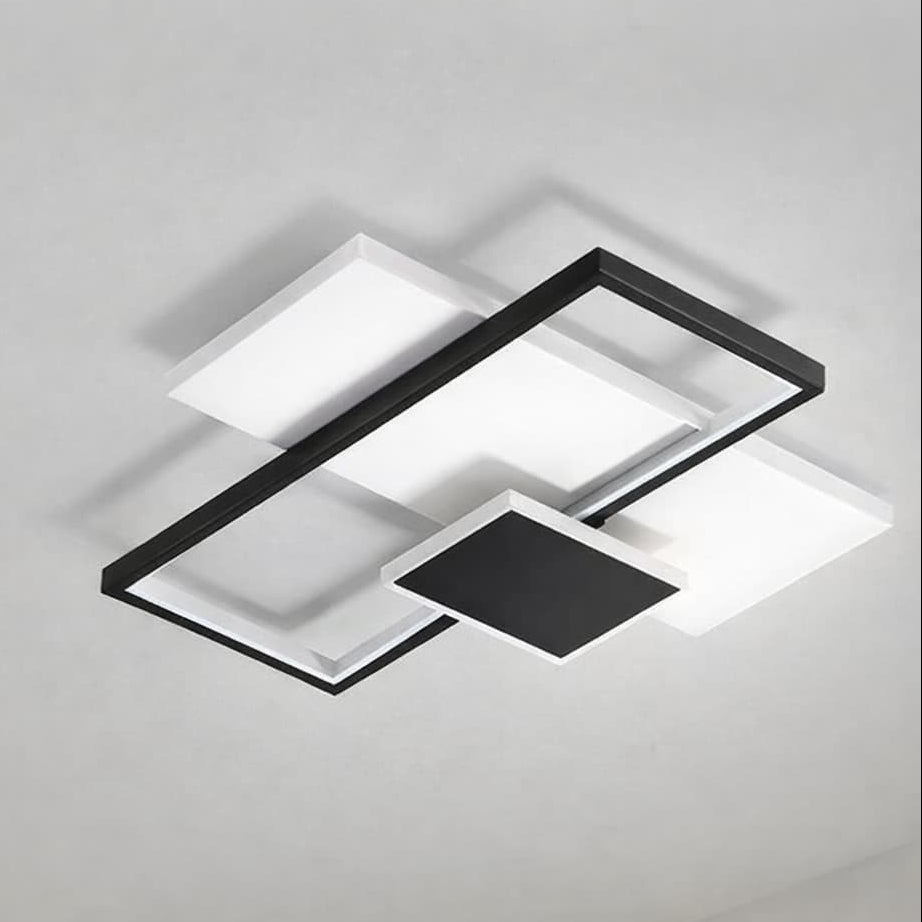 Plafonnier LED Moderne Dimmable Noir Et Blanc 46W