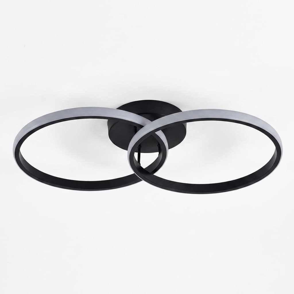 Plafonnier LED Moderne Double Anneau 42W