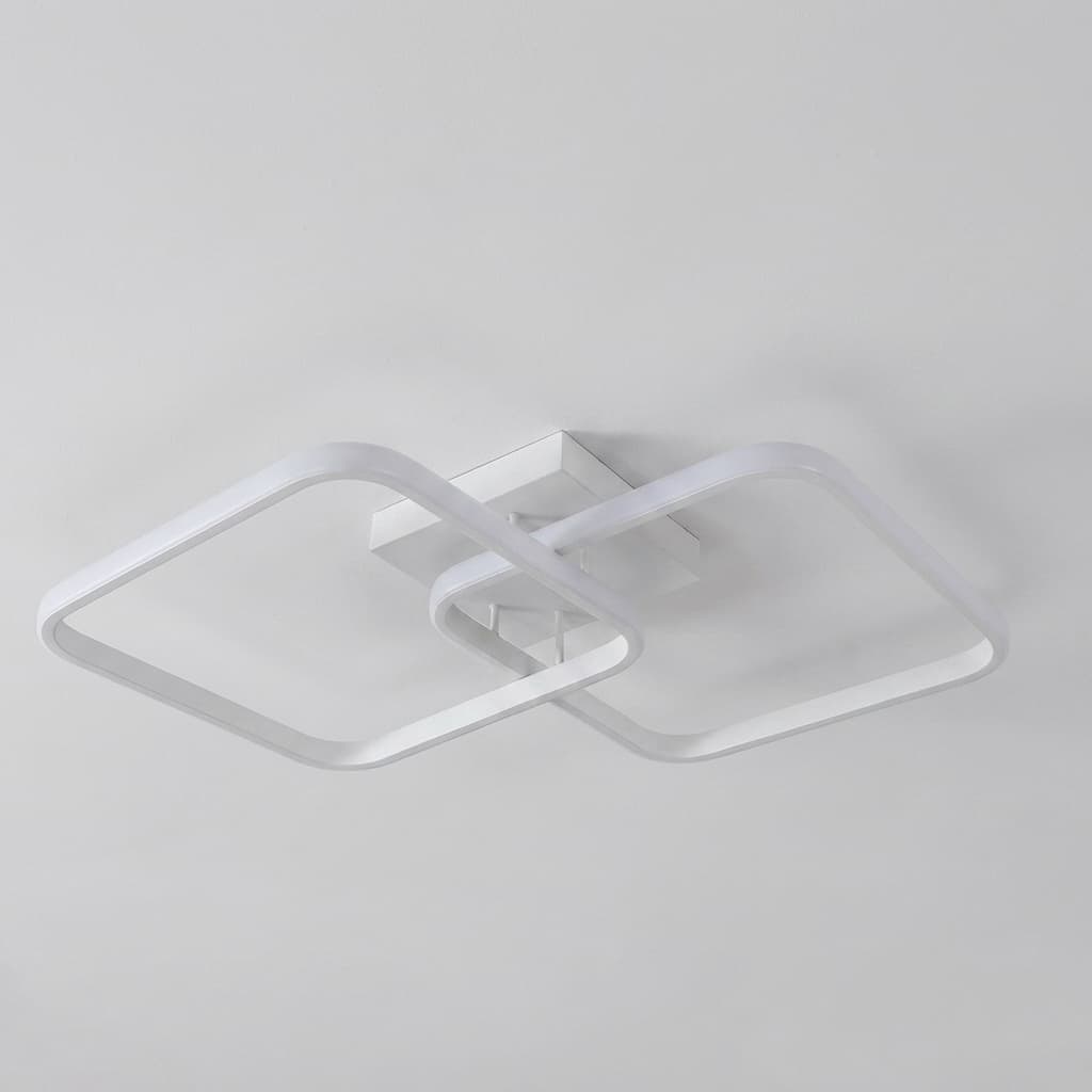 Plafonnier LED Moderne Double Carré Dimmable 50W
