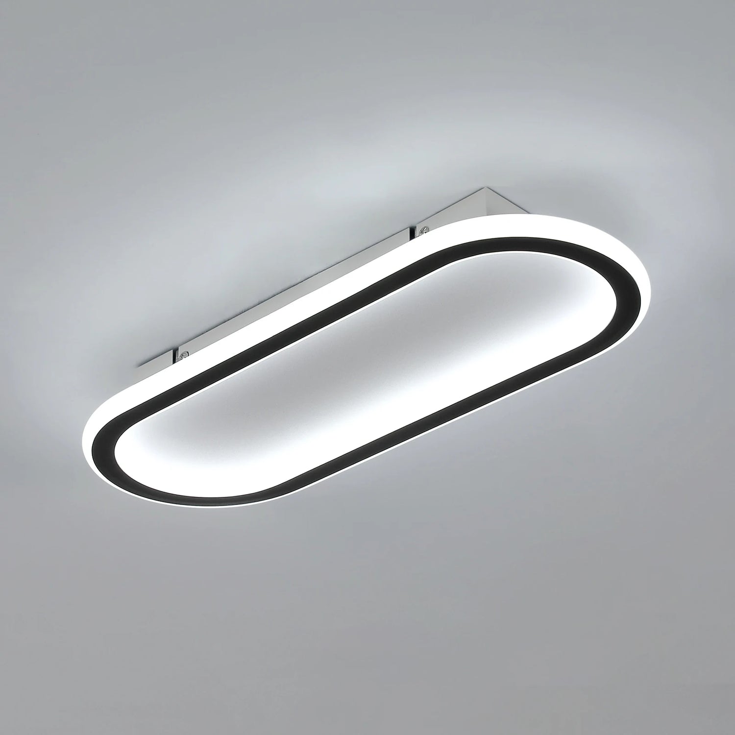 Plafonnier LED Moderne Noir 33W Ultra Plat