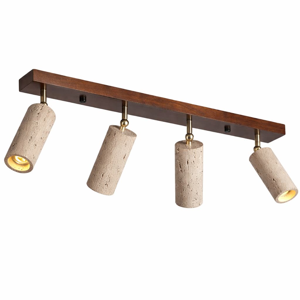 Plafonnier Travertin Jaune Wabi-Sabi 3 Têtes LED