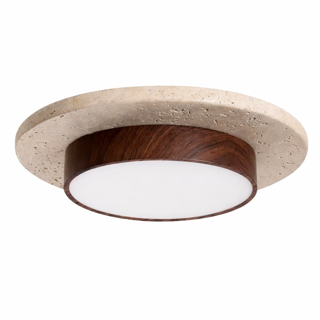 Plafonnier Travertin Wabi-Sabi Crème LED