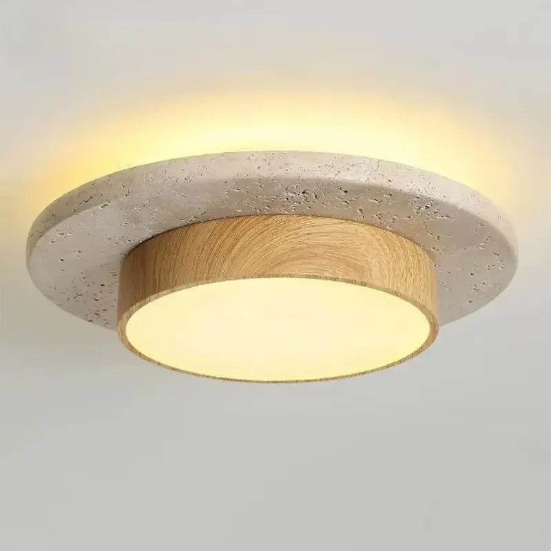 Plafonnier Travertin Wabi-Sabi Crème LED