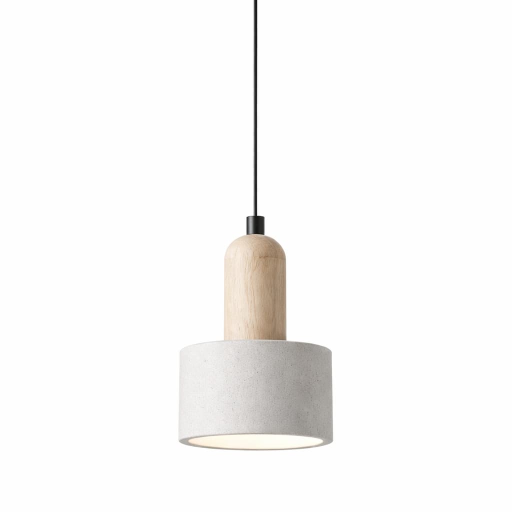 Suspension Béton Minimaliste Wabi-Sabi E27