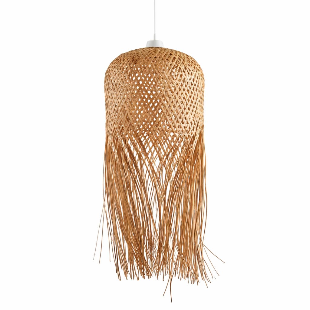Suspension Bambou Tressé Style Asiatique E27