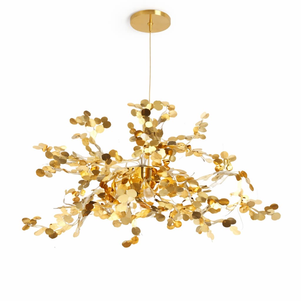 Suspension Feuilles Métal Design Italien 3 Lumières G9