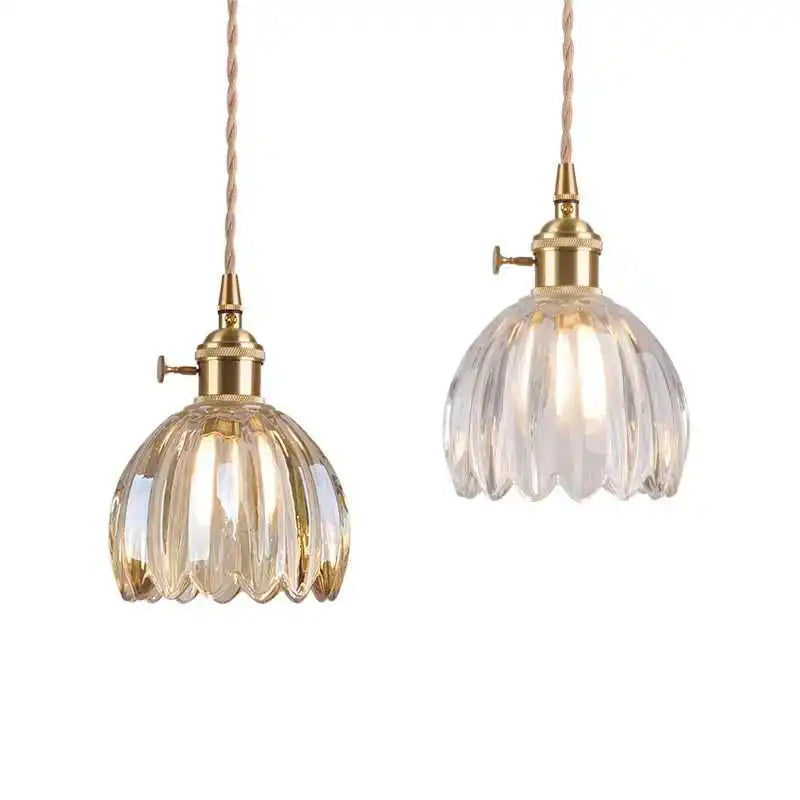 Suspension Fleur Rétro E27 Interrupteur
