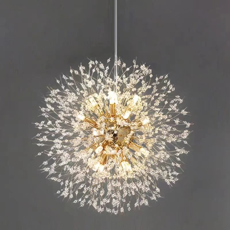Suspension LED Cristal Pissenlit Effet Étoilé
