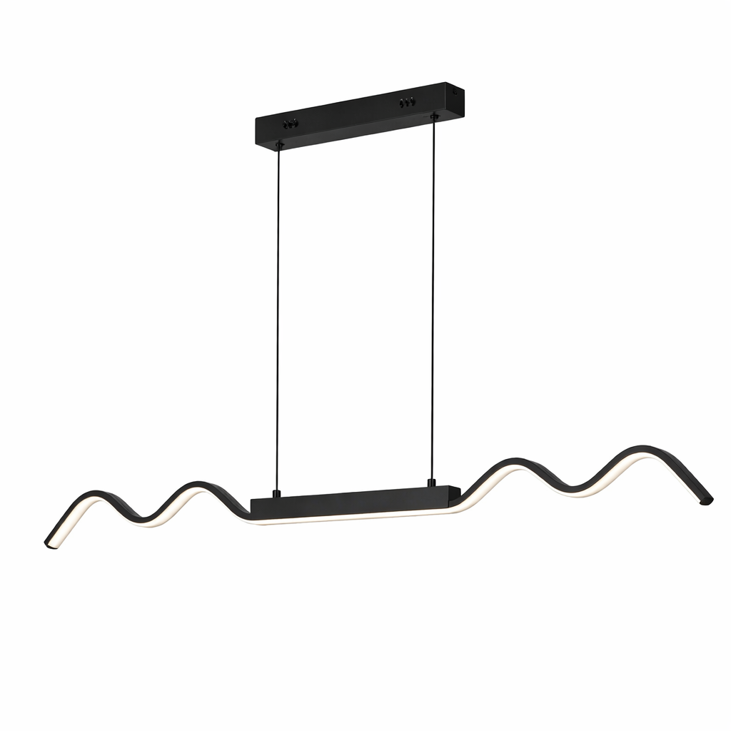 Suspension LED Linéaire Moderne Noir Design Élégant