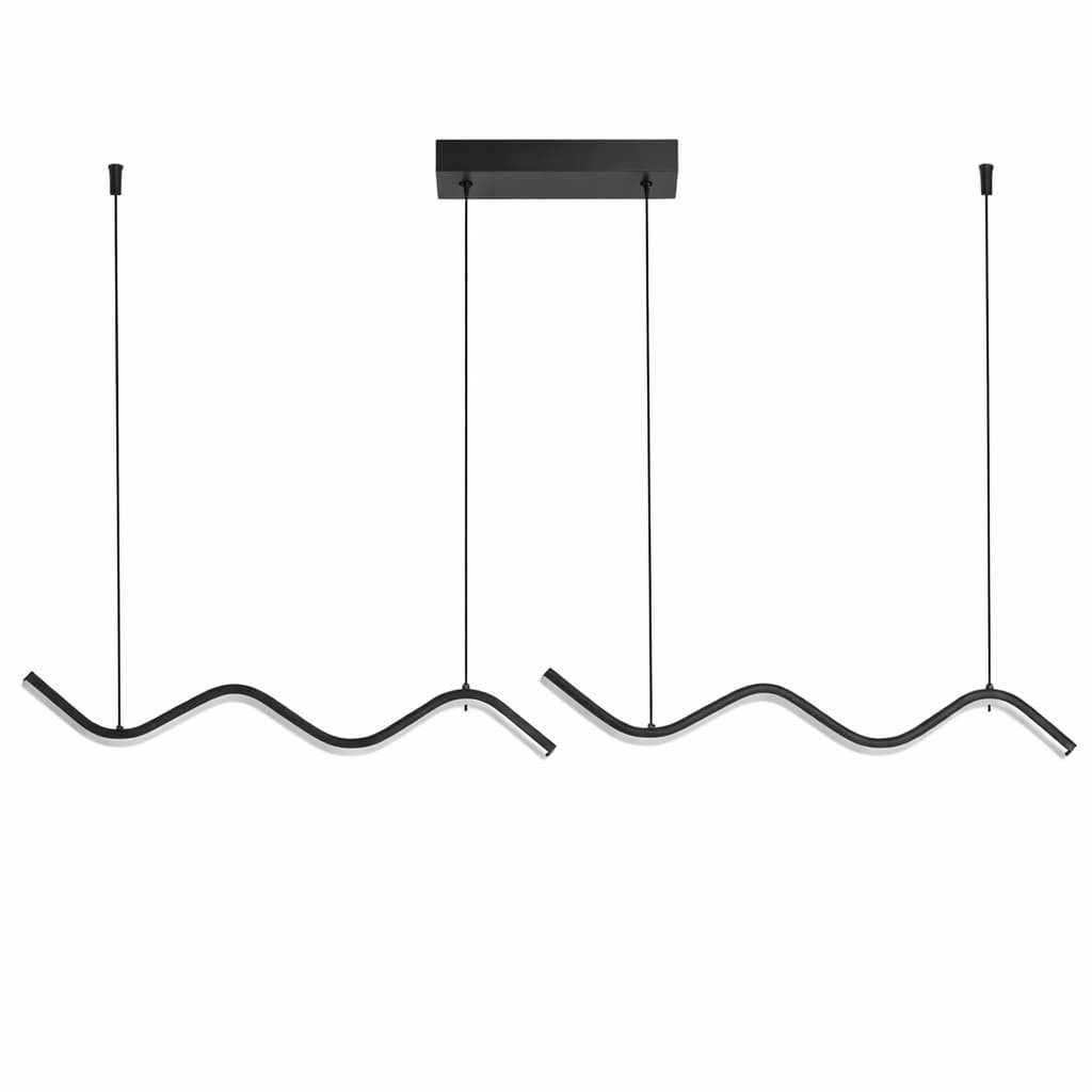 Suspension LED Linéaire Nordique Noir 90 cm Réglable