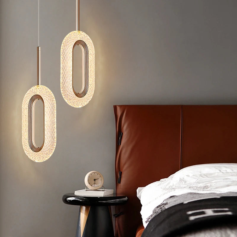 Suspension LED Longiligne Moderne Acrylique Réglable