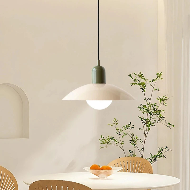 Suspension Métal Coloré Style Bauhaus Nordique E27