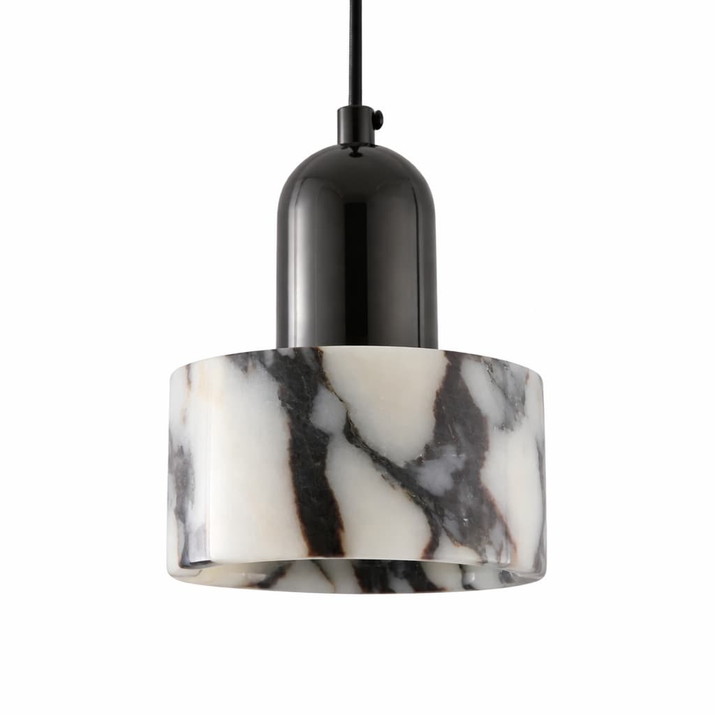 Suspension Marbre Blanc Minimaliste Italienne E27