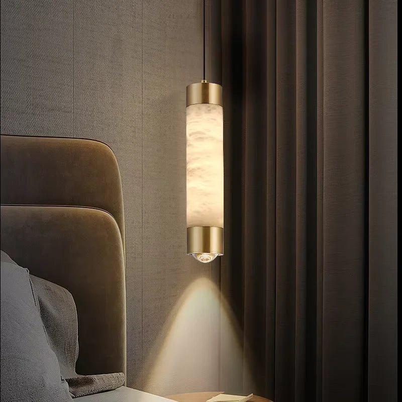 Suspension Marbre Et Cuivre Luxe Élégant LED