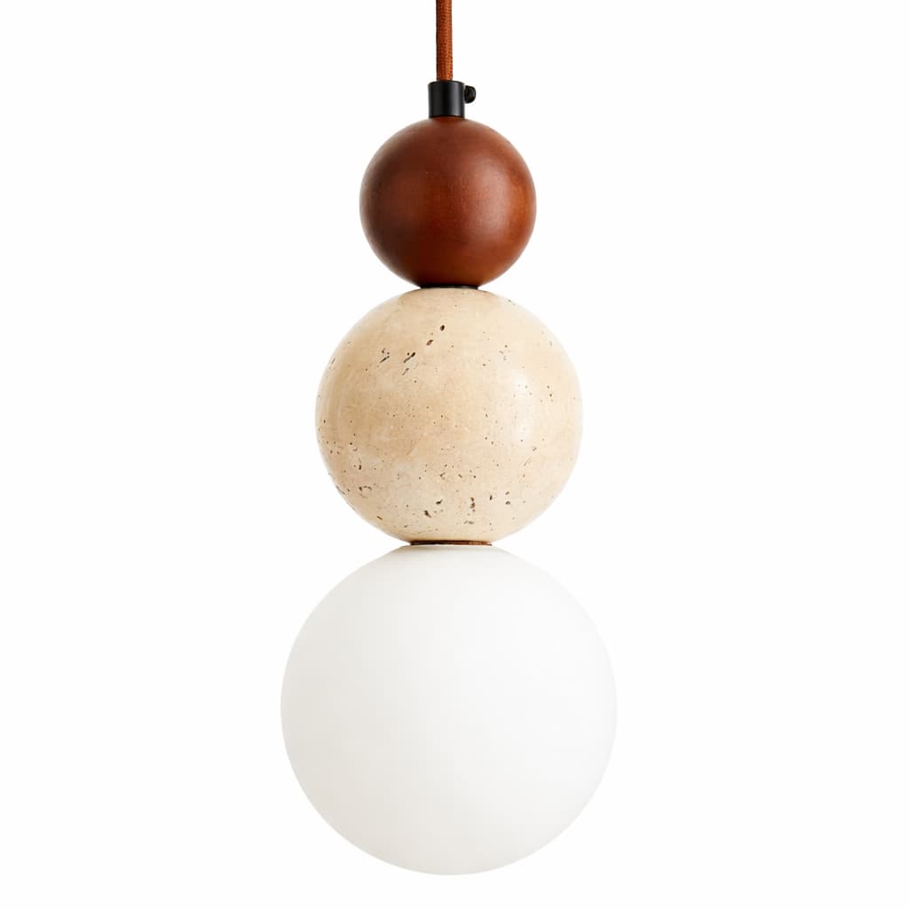 Suspension Pierre Bois Crème Design Bauhaus G9