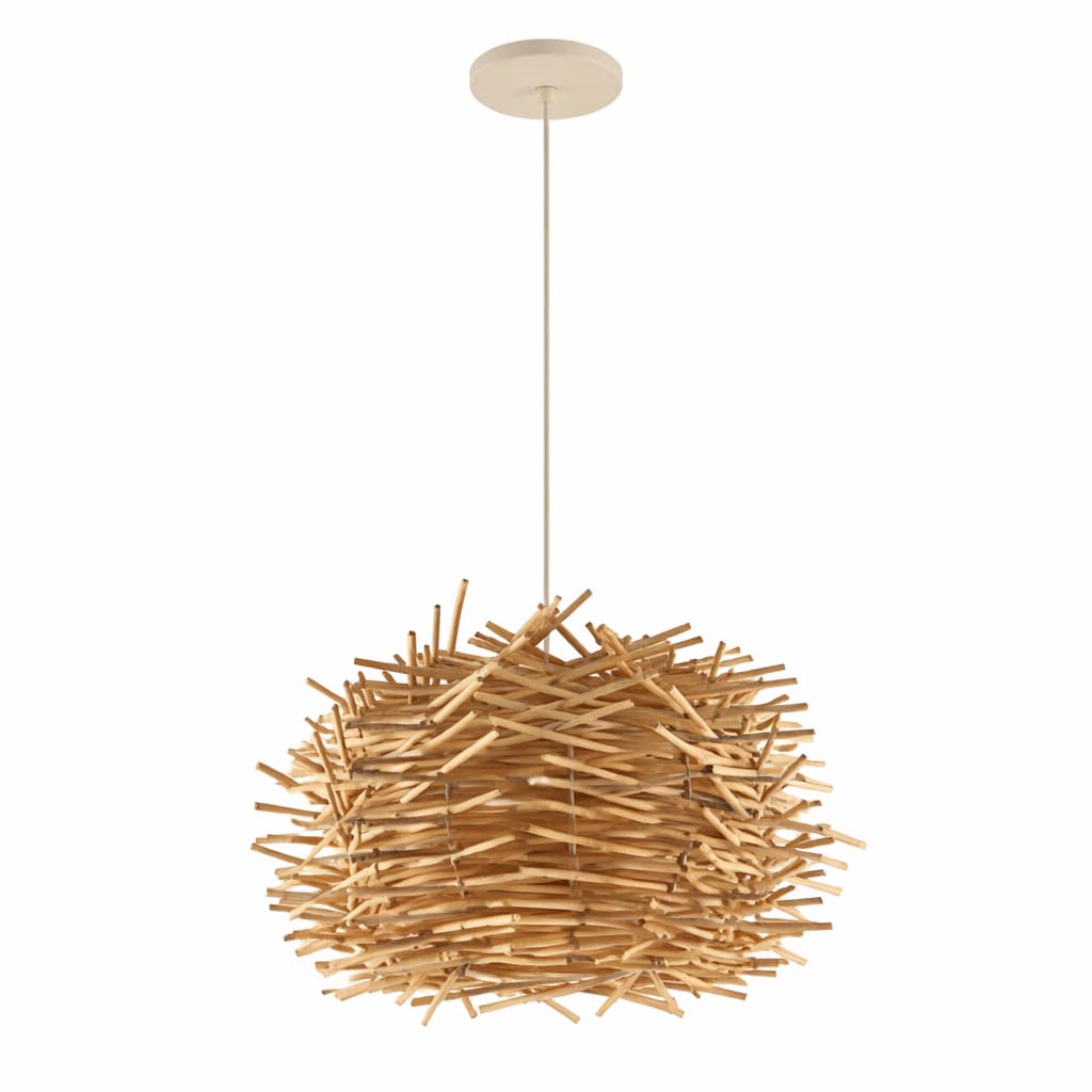 Suspension Rotin Vintage Naturelle E27