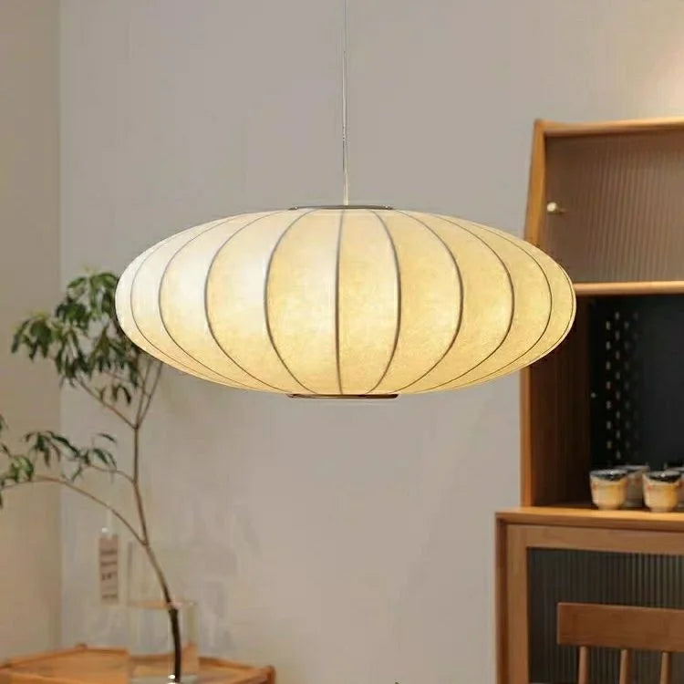 Suspension Soie Japonaise Wabi-Sabi Élégante E27