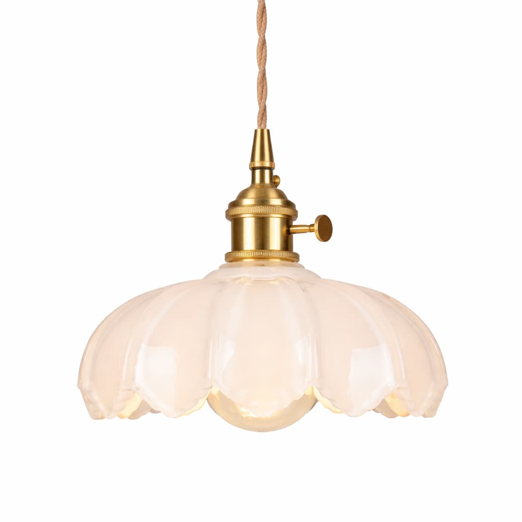 Suspension Verre Vintage Shanghai Laiton E27